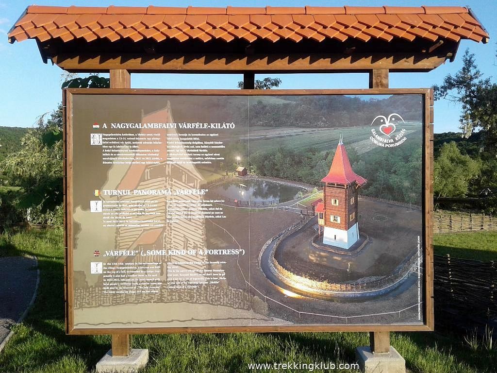 Panou informativ Un fel de cetate - Porumbenii Mari