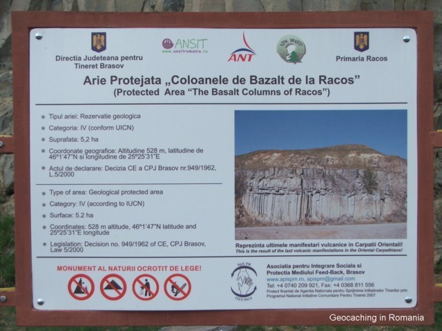 Coloanele de bazalt de la Racos