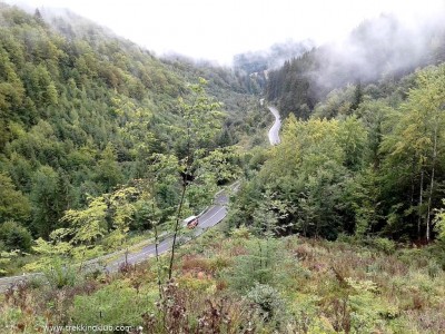 Panorama Valea paraului Drumul Carului - Pasul Casin