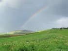 Lacul de baraj Frumoasa Curcubeu deasupra Muntelui Mic Lac acumulare baraj Frumoasa