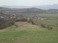 Privire de pe Dealul Csokas spre capatul sau sudic Ariusd dealul Csokas