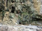 Cascada de apa termala - Toplita Patul cascadei - detaliu cascada termala toplita